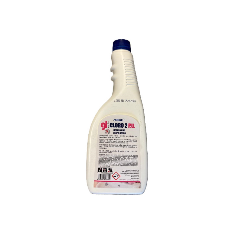CLORO 2 PU -  750 ML igienizzante IPERCLORITO DI SODIO HACCP - DALKEM